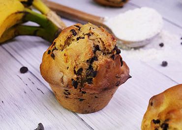 Muffins bananes, noisettes et pépites de chocolat