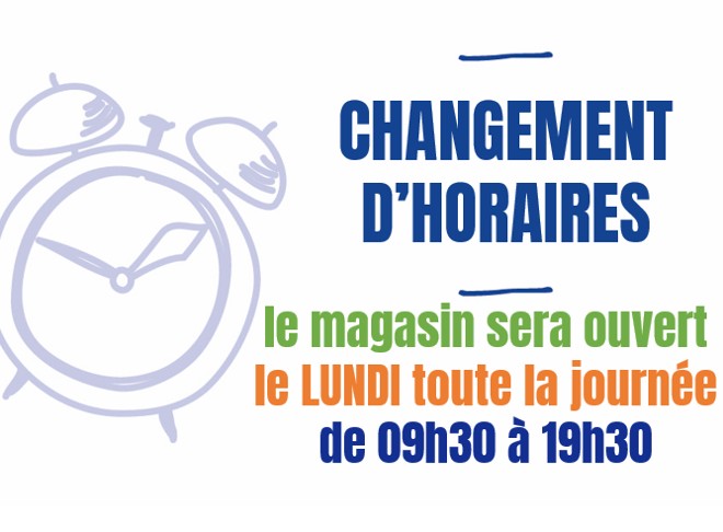 Nouveaux horaires
